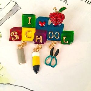 🍏50% OFF/3+... I 💌 SCHOOL Brooch/Pendant